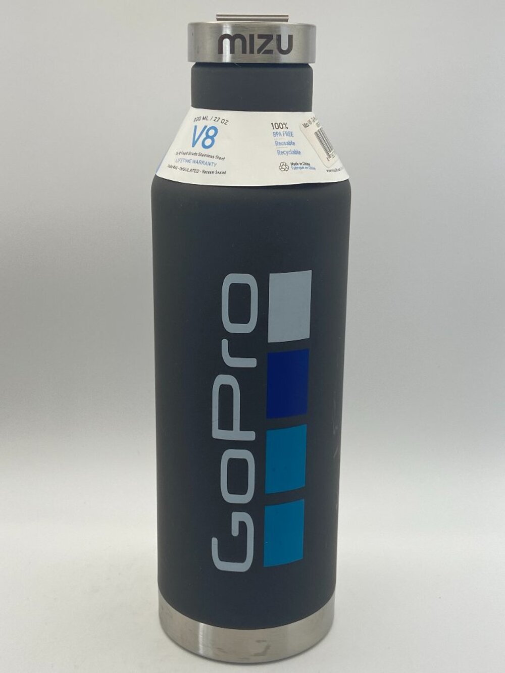 GoPro x Mizu V8 Insulated Water Bottle 27 oz / 800ml - Matte Black (NWT)